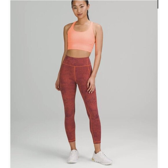 Lululemon Invigorate HR High Rise Tight 25” CGWC Crackle Graze Orange Size 2 NWT - Picture 3 of 7